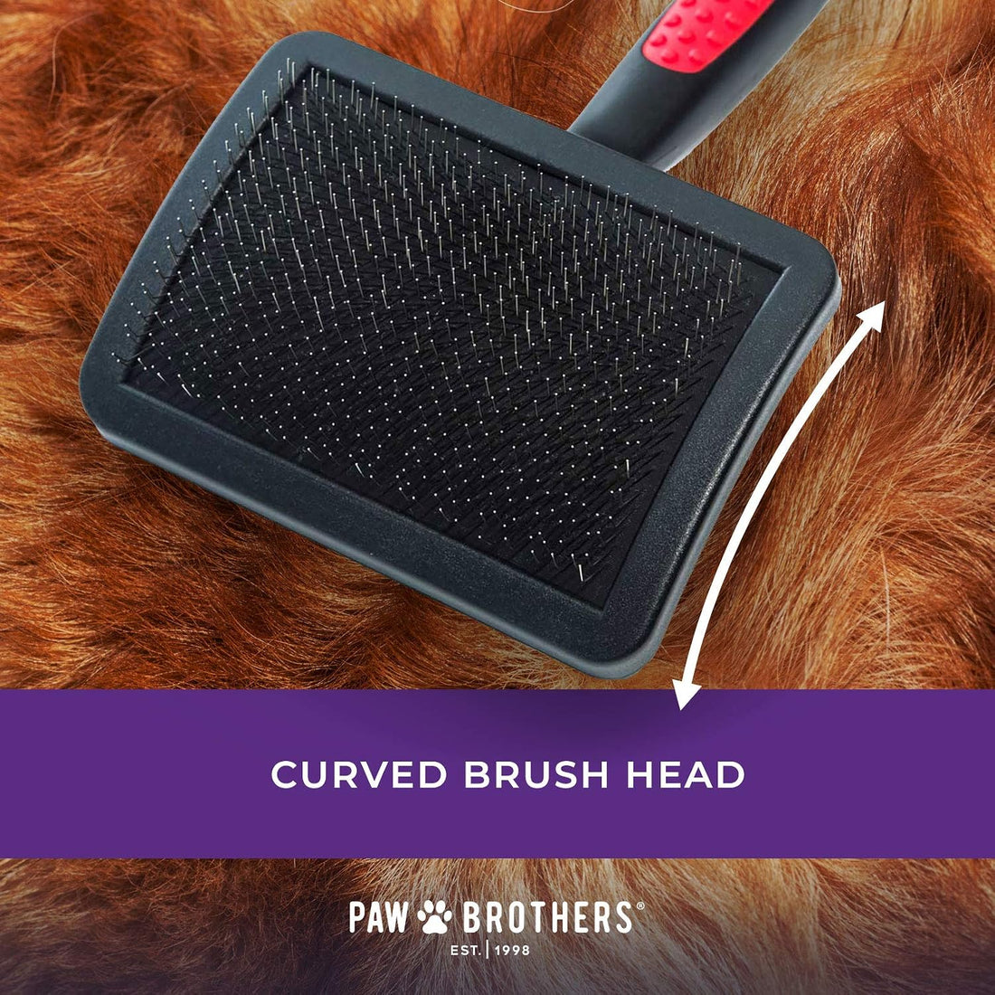 RYAN'S PET SUPPLIES Paw Brothers Triangle Soft Pin Slicker Brush