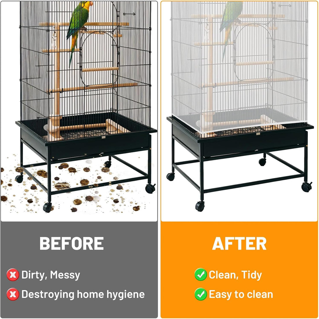 Amaxiu 4 Pack Bird Cage Seed Catcher