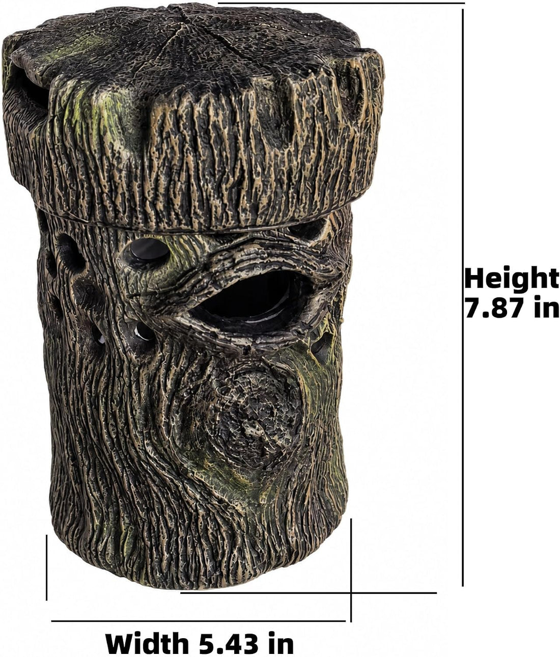 Reptile Humidifier Fogless Tree Trunk with Detachable Tank for Gecko