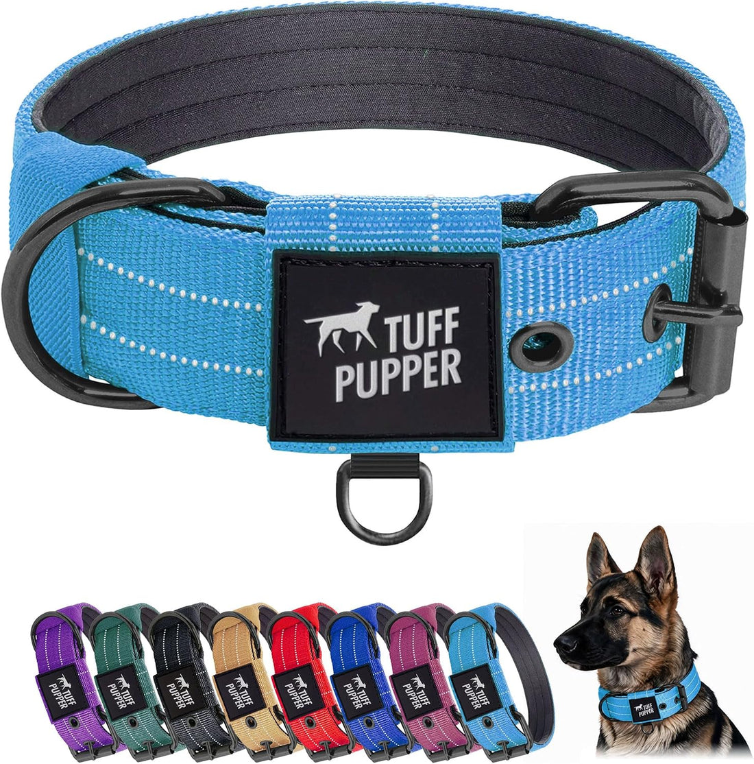 Tuff Pupper Heavy Duty Tactical Dog Collar | 1.5" Wide Ballistic Nylon