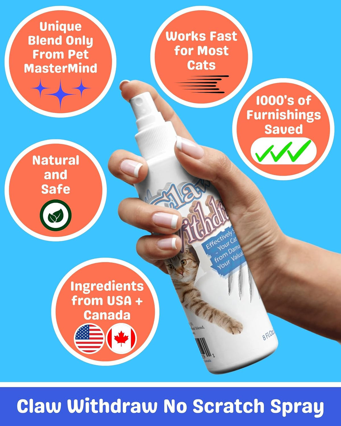 Pet MasterMind Claw Withdraw Cat Scratch Deterrent Spray