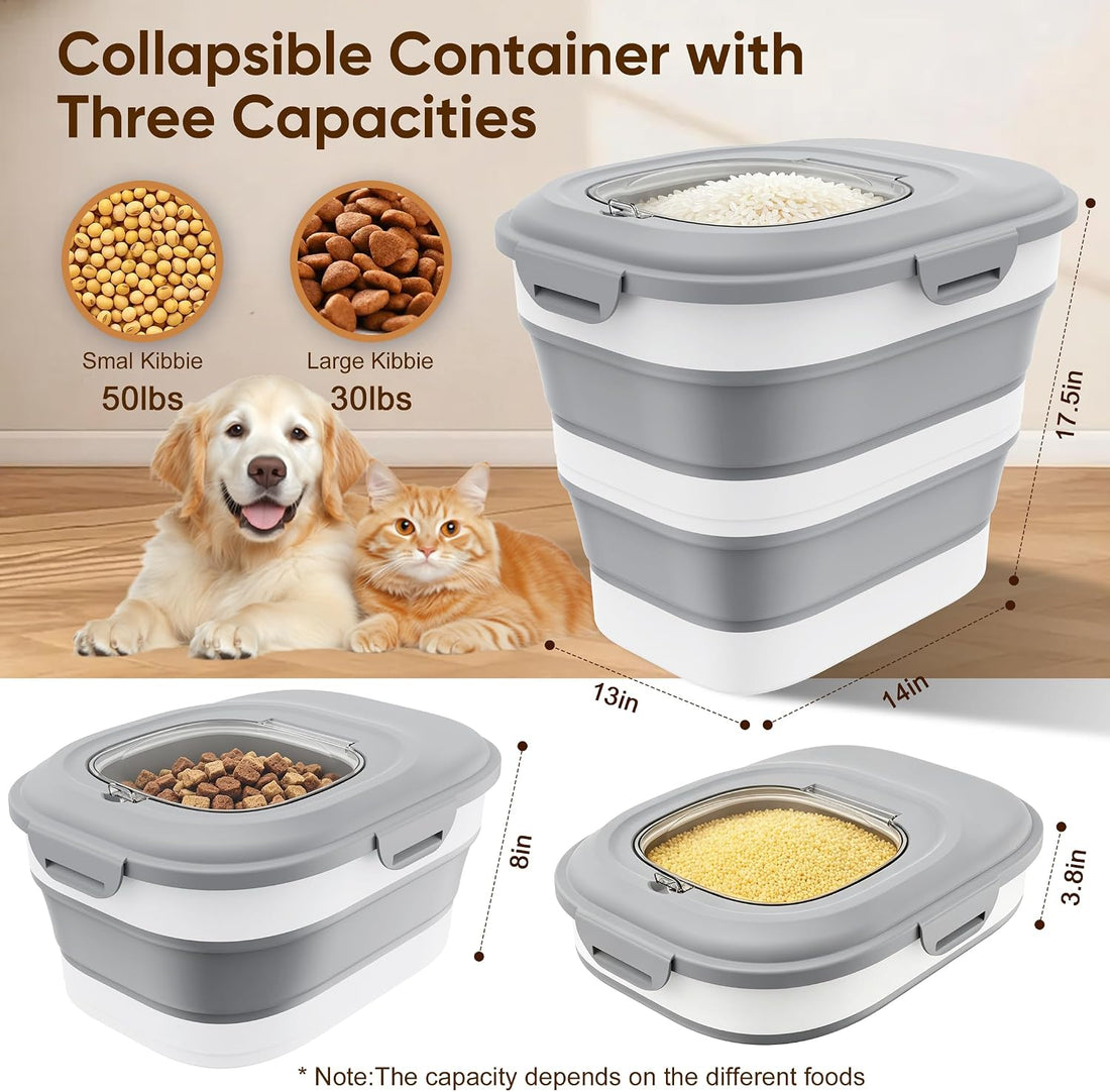 Rice Storage Container, 20 to 50Lbs Collapsible Airtight Rice