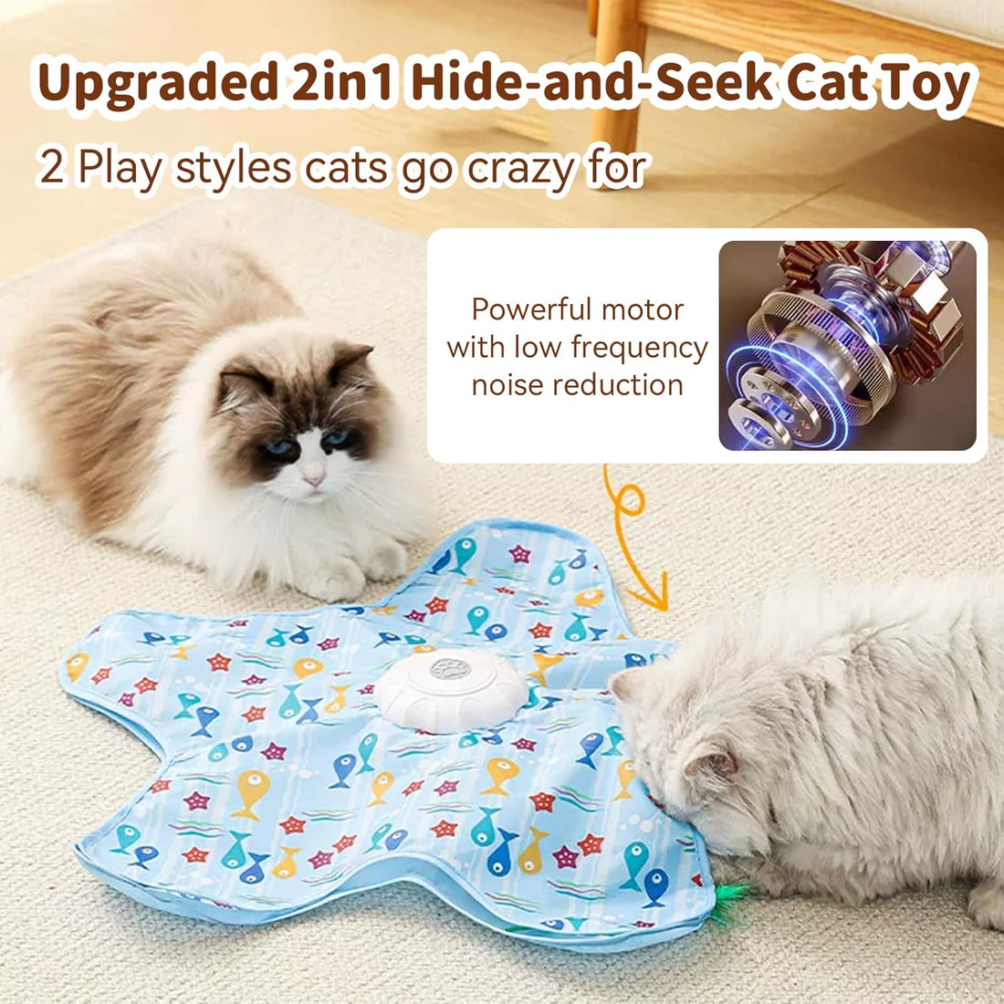 Interactive Touch Activated Hide and Seek Cat Toys for Indoor Cats