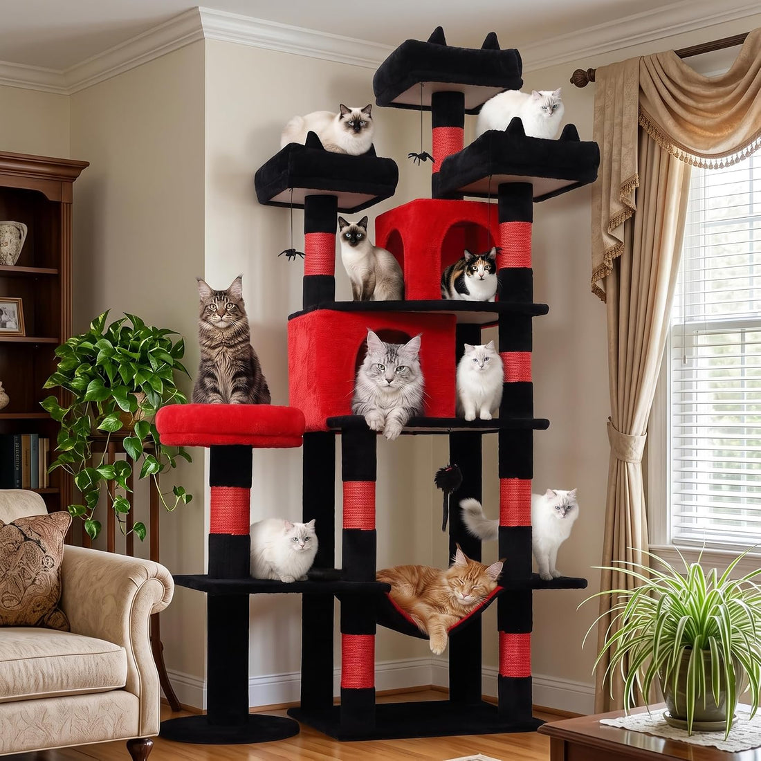 Cat Tower, 71 Inch Heavy Duty Cat Tree for Large Cats