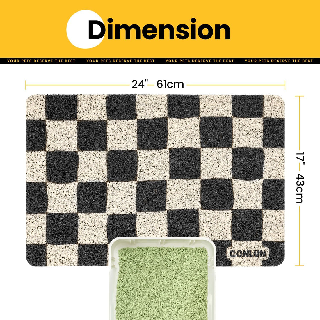 Conlun Cat Litter Mat Litter Trapping Mat