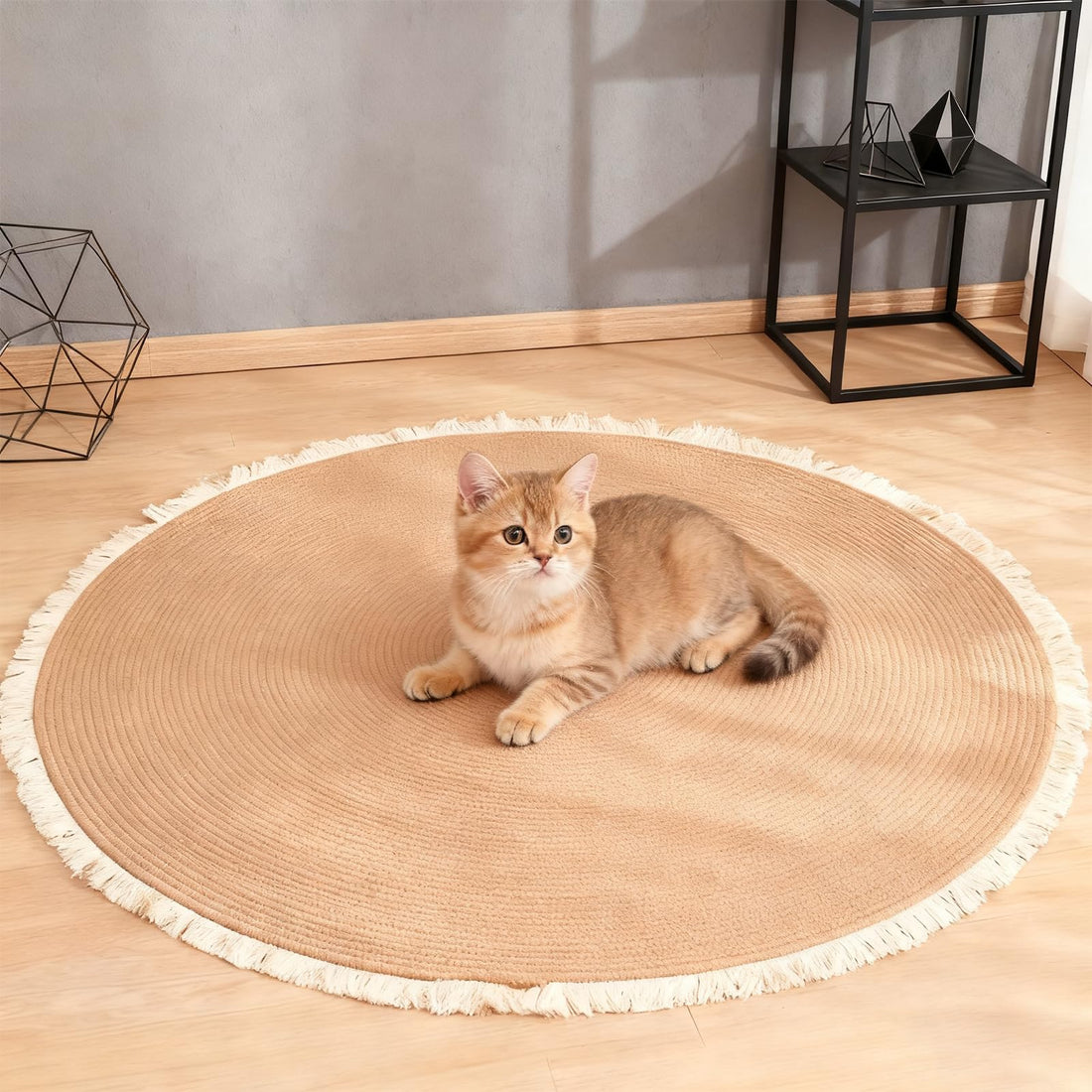 Xanadued Cotton Rope Area Rug for Cats, Cat Scratch Rug