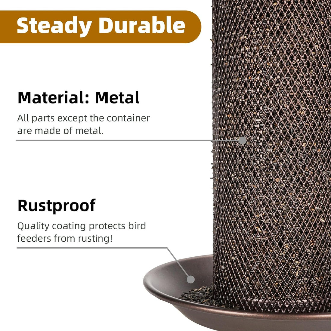 Nyjer/Thistle Seeds Wild Bird Feeder 2 Pack,All-Metal Material