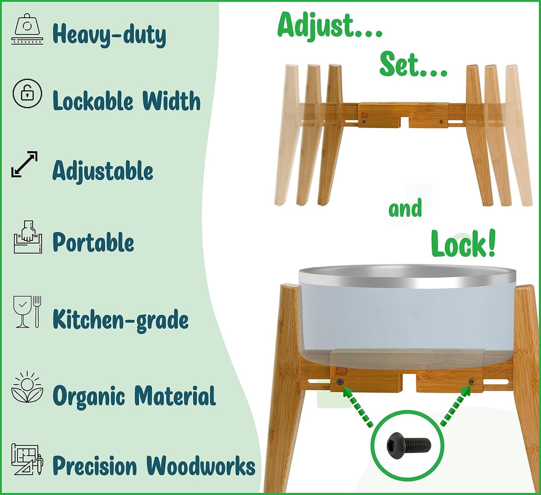 Dog Bowl Stand - Ideal for Large Breeds, Use to Elevate