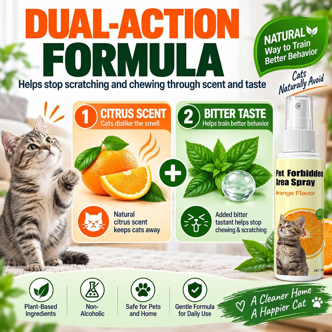 Cat Deterrent Spray, Cat Training Spray, No Pee Spray