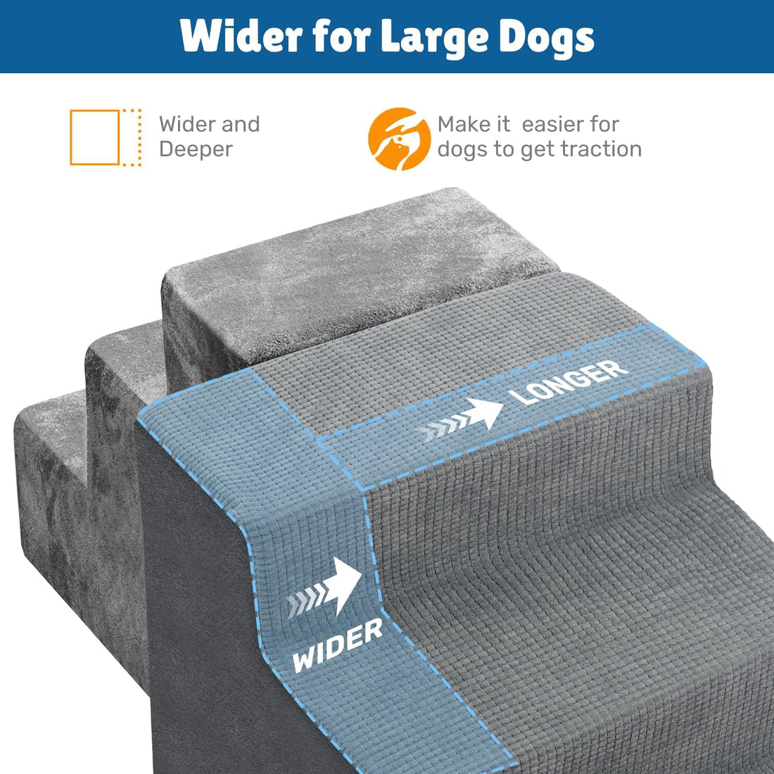 Dog Steps for High Bed, 23" H Dog Stairs for Small Dogs