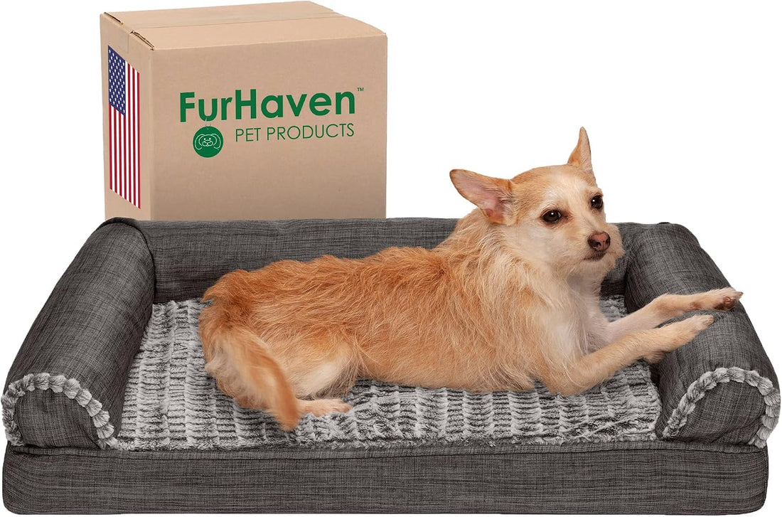 Furhaven Orthopedic Dog Bed for Medium/Small Dogs w/ Removable