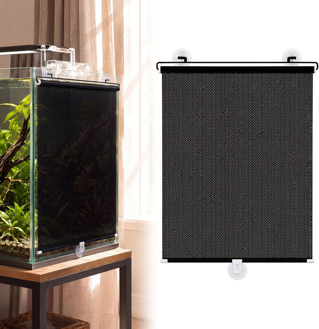 Mifoci Aquarium Light Blocker Retractable Fish Tank Background