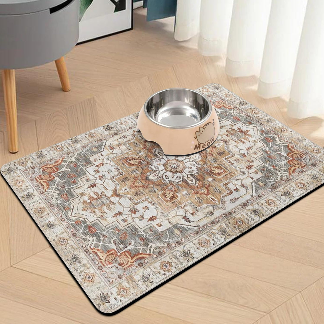 Pet Food Mats for Floor, Absorbent Dog Mat for Food and Water