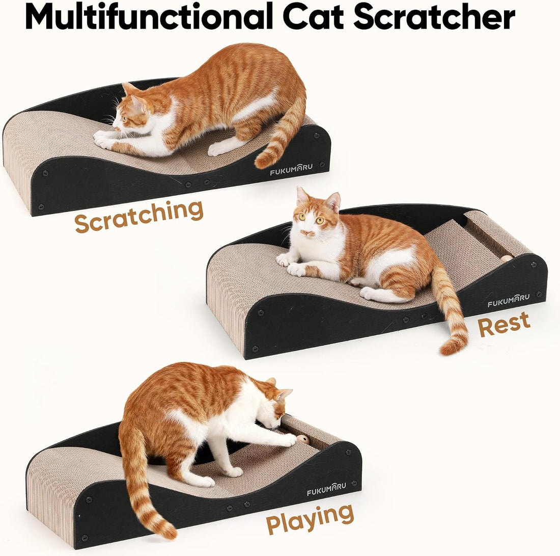 FUKUMARU Cardboard Cat Scratcher Bed