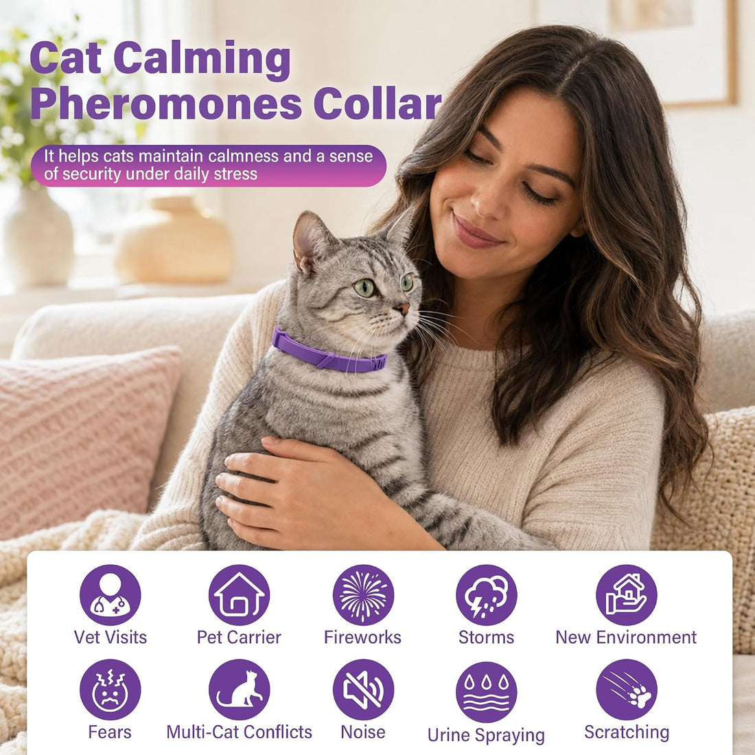 6 Pack Calming Collar for Cats