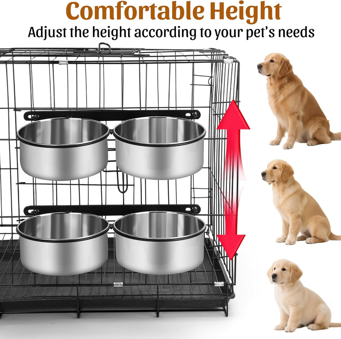 Dog Crate Water Bowls No Spill