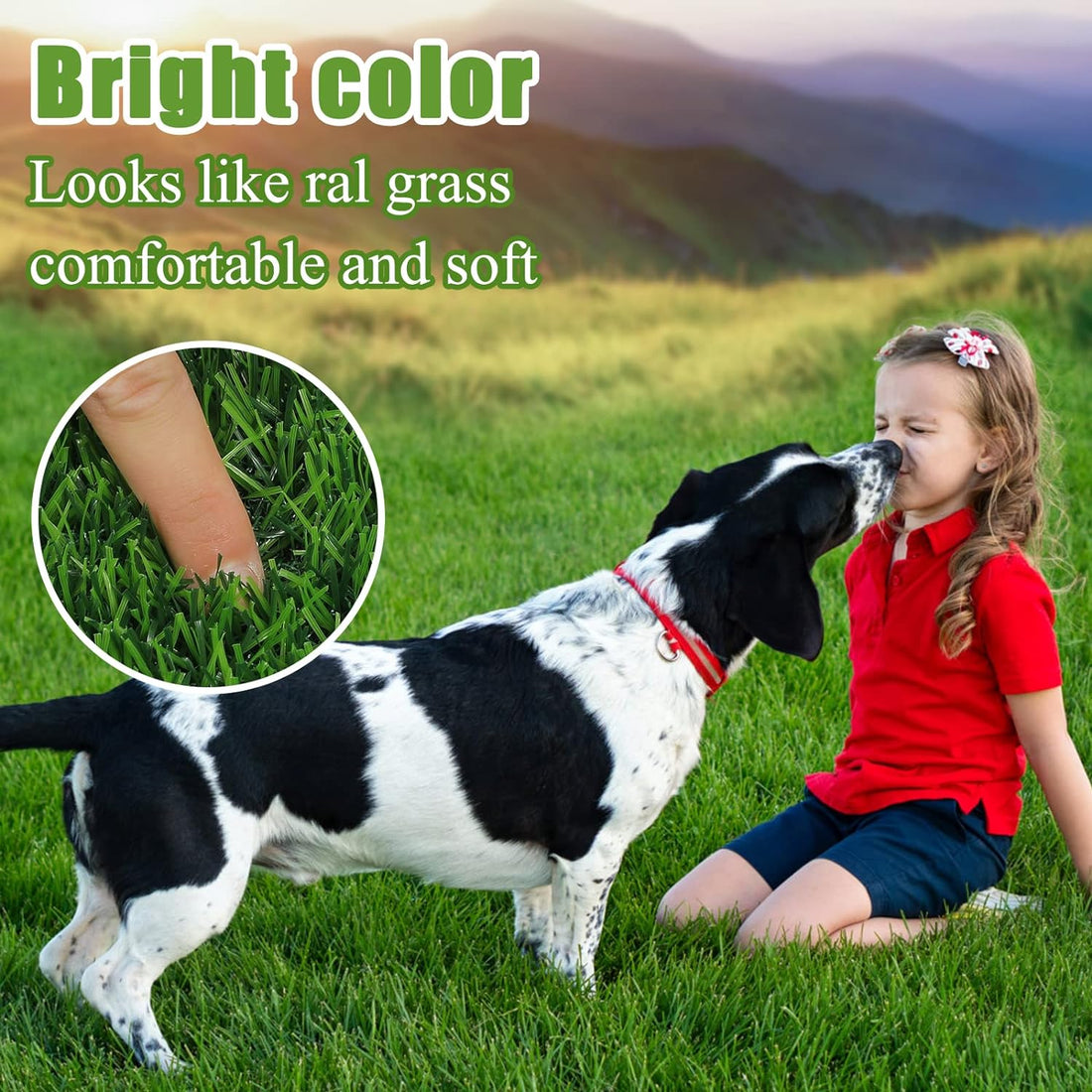 Bsmathom Artificial Grass Rug Indoor Outdoor Rug