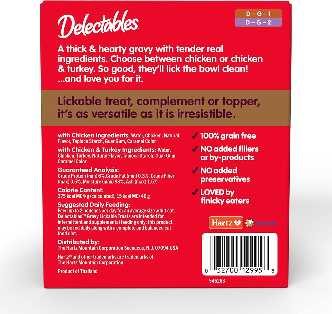 Delectables Lickable Treat Gravy Wet Cat Treat & Food Topper