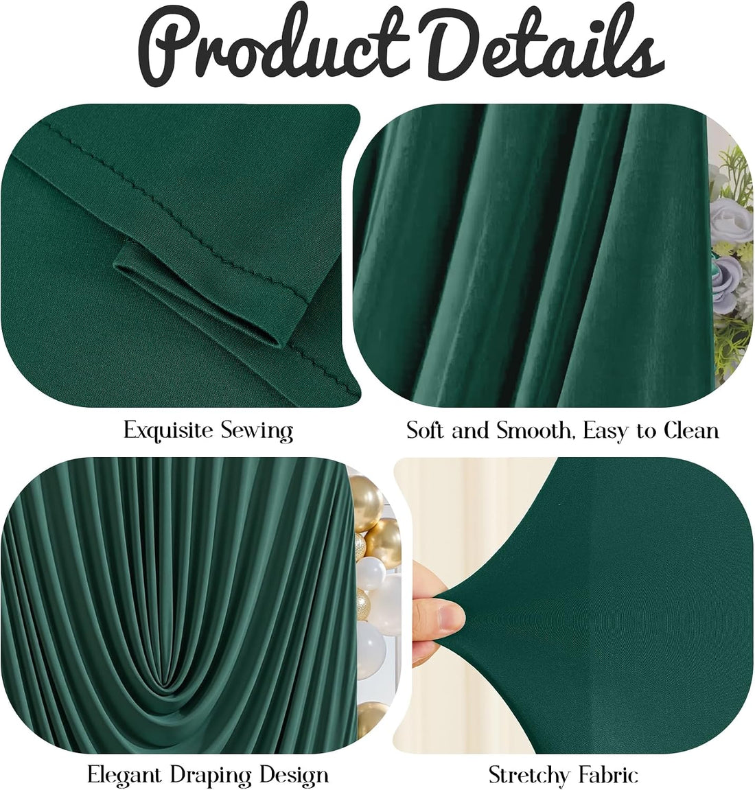 7.2FT & 6FT Elegant Arch Backdrop Cover