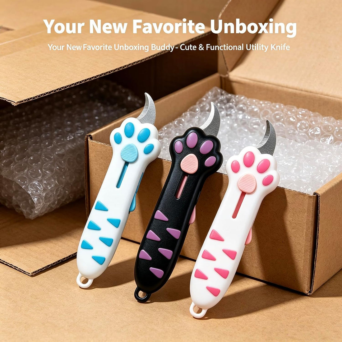 Cat Paw Box Cutter 3-Piece Set