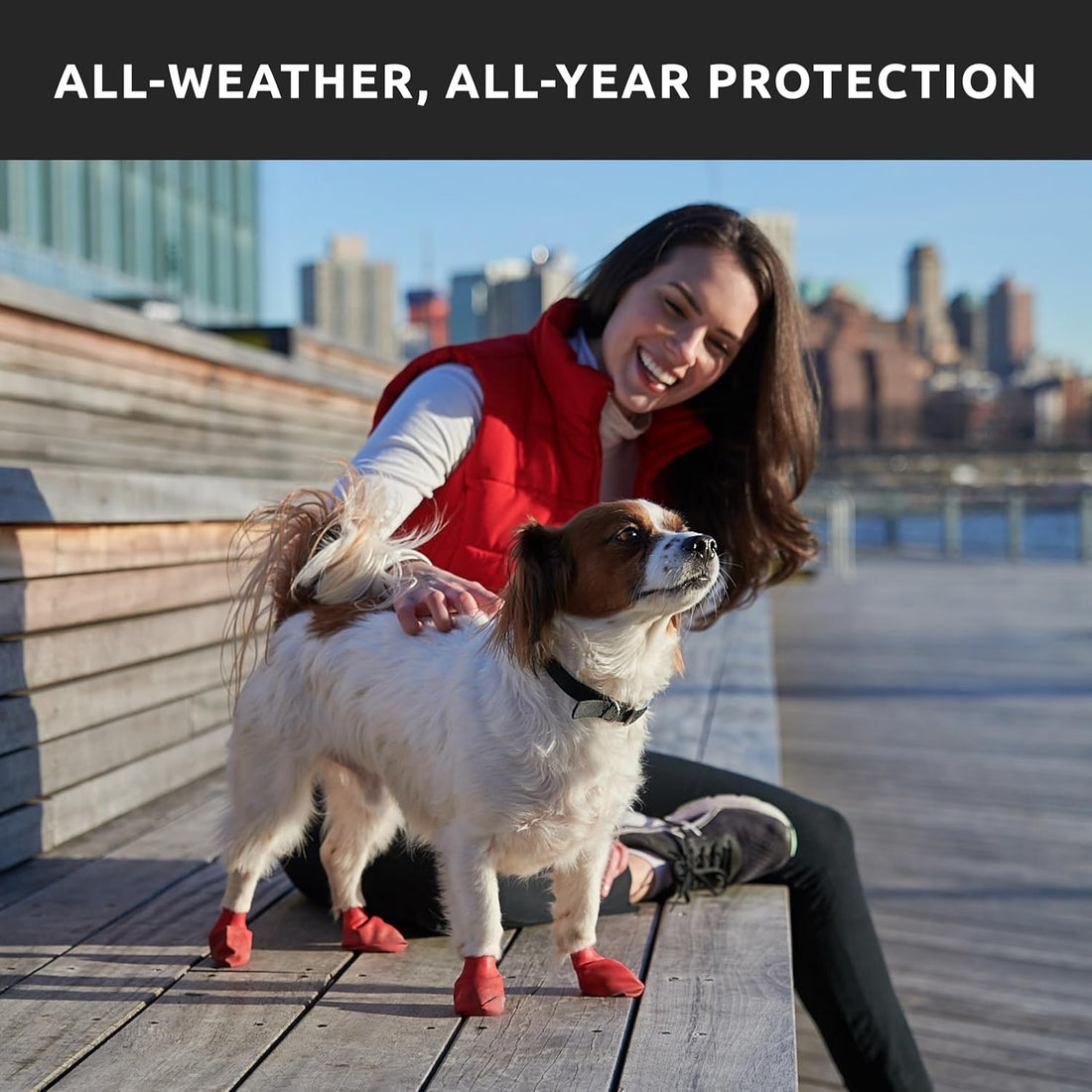 PawZ Rubber Dog Boots - Waterproof Non-Slip Dog Shoes for Hot Pavement
