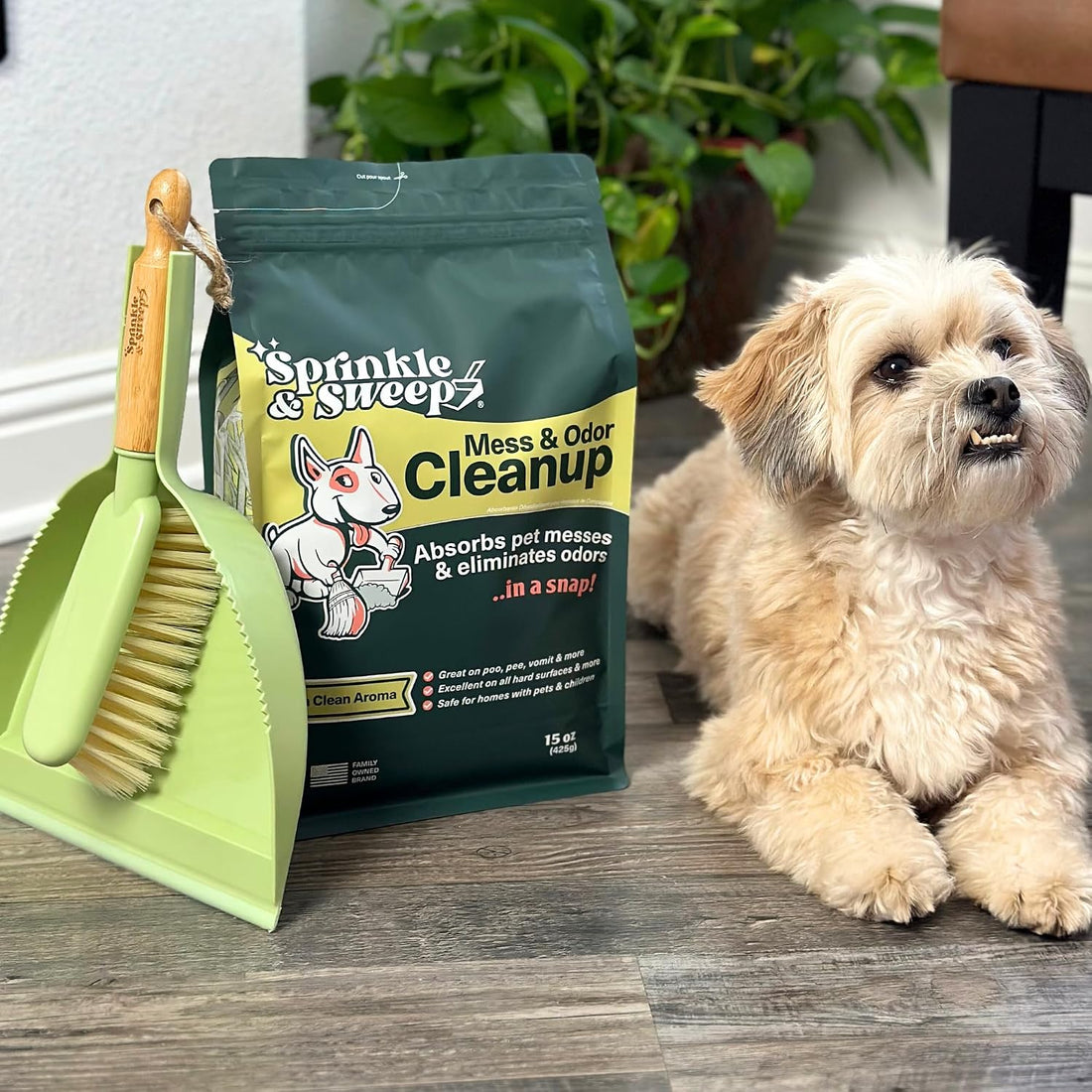 Sprinkle & Sweep: Pet Mess & Odor Cleanup - 15oz Bag