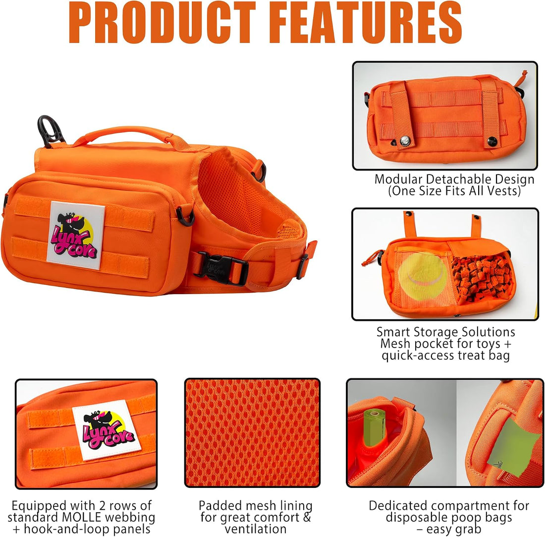 Dog Backpack for Small Medium Large Dogs,Adjustable Dog Backpack