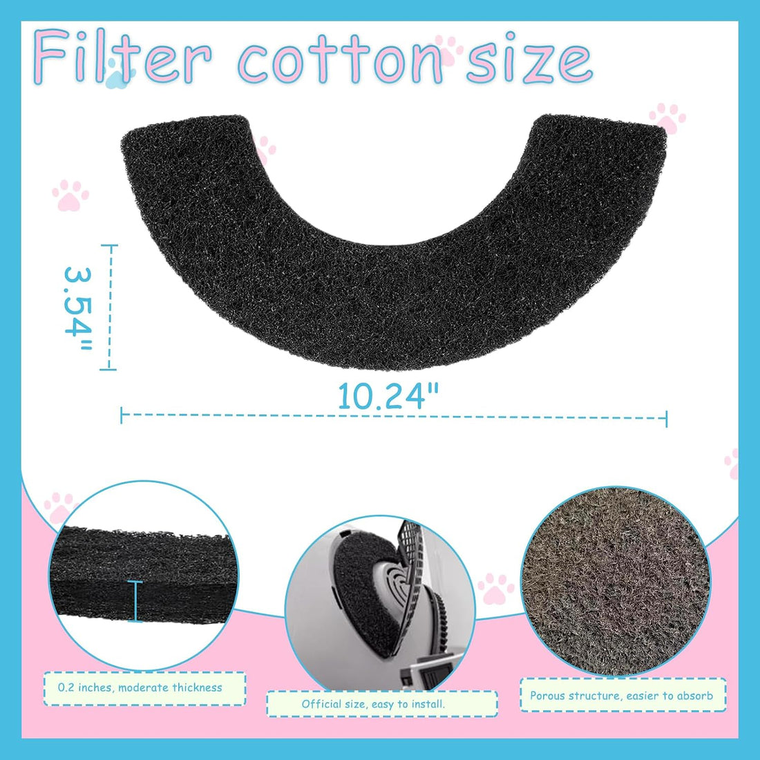 10 Pack Carbon Filters Compatible with Litter Robot 4,Cat Litter Box