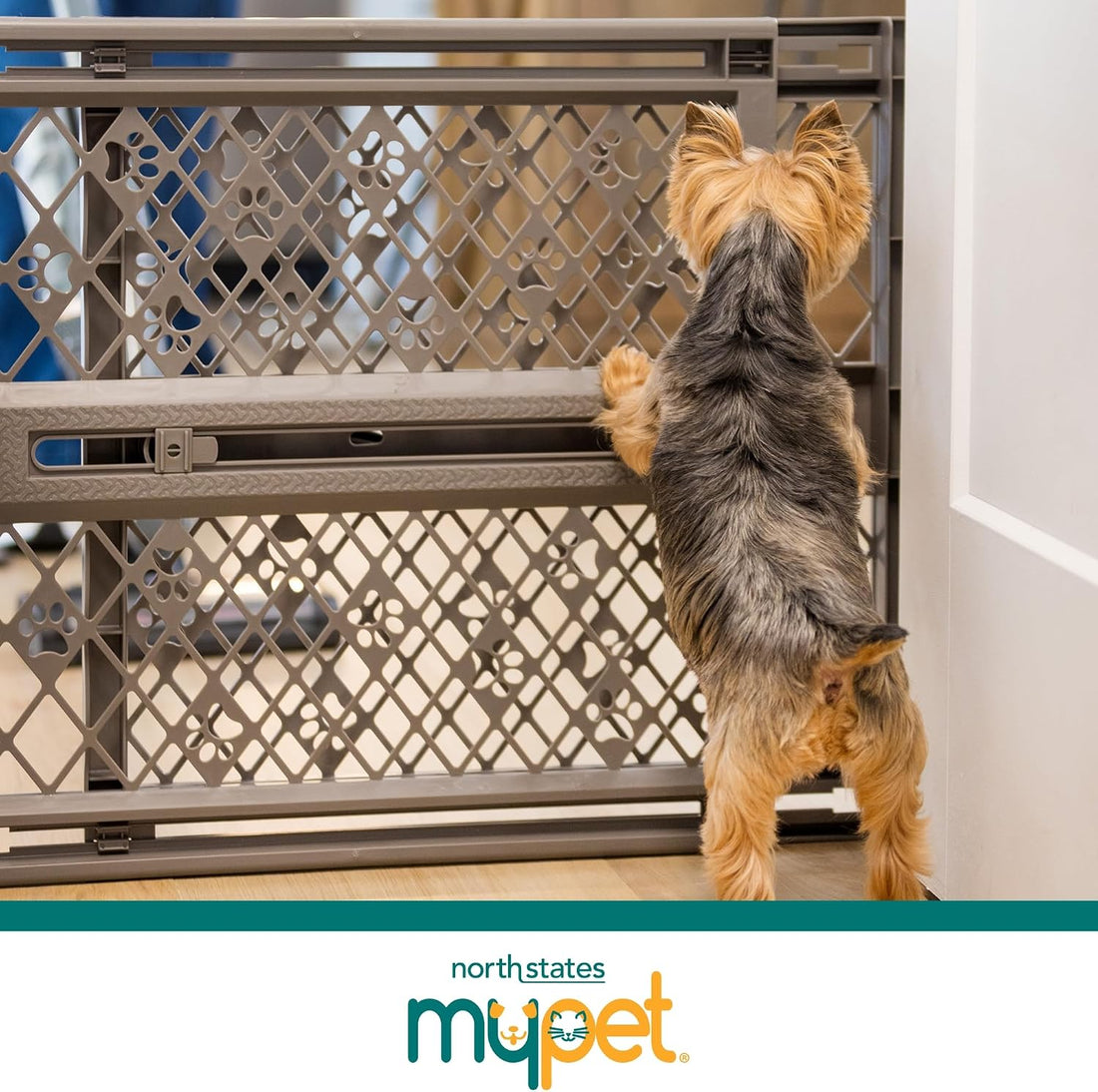 MYPET Paws Portable Pet Gate: 26-40" Wide Expandable