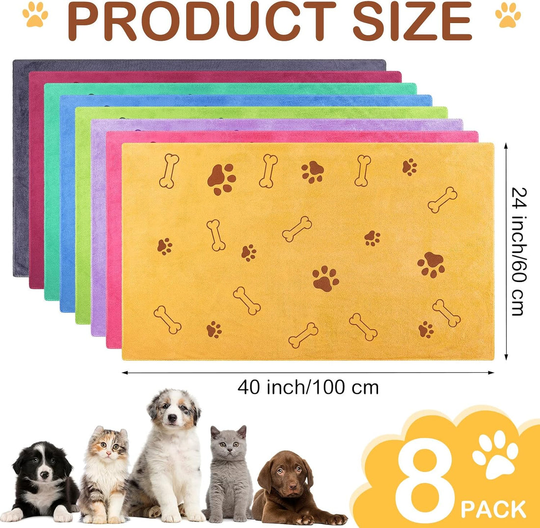 Chumia 8 Pcs Dog Towel for Drying