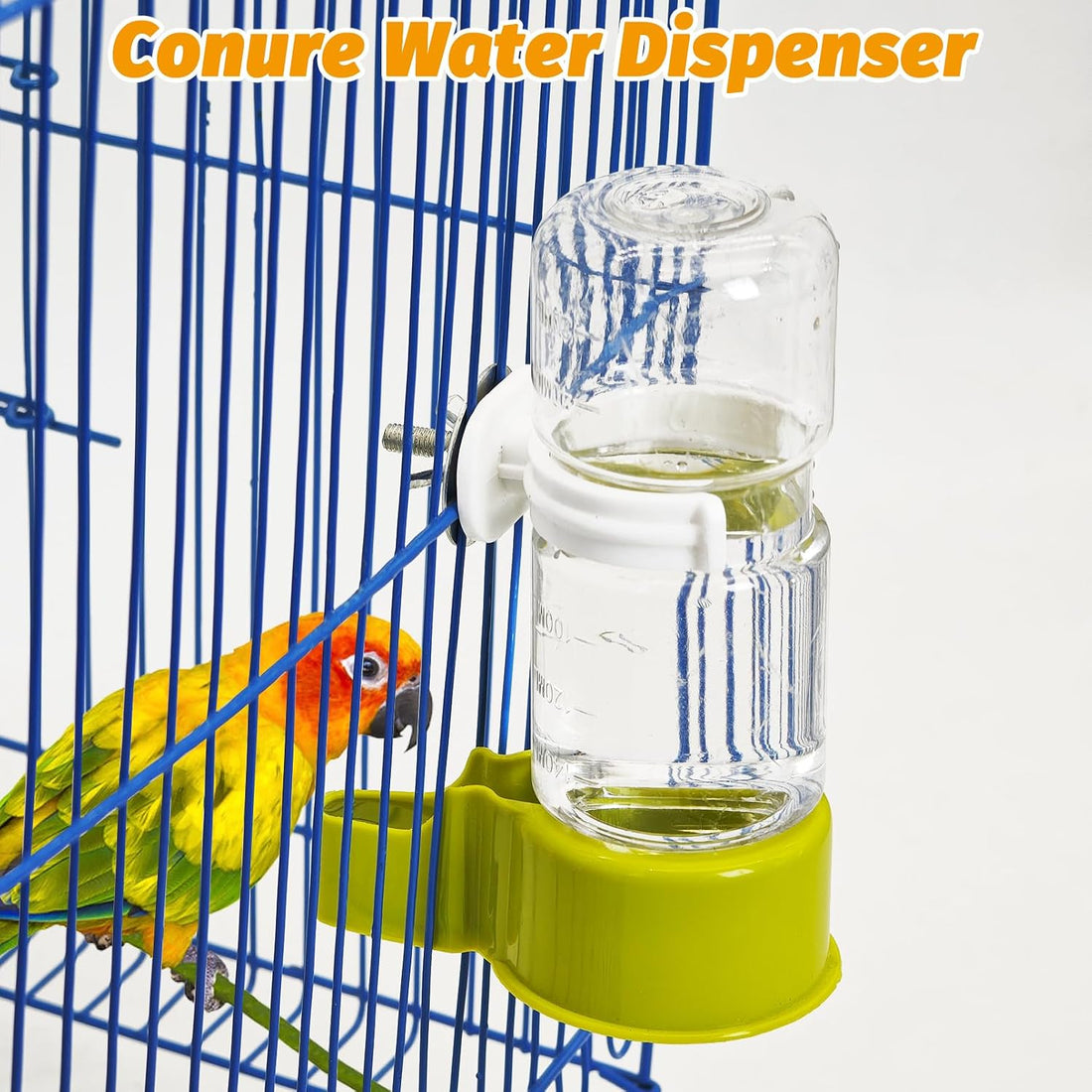 BNOSDM Bird Water Dispenser 2 Pcs Automatic Parakeet Cage Feeder No