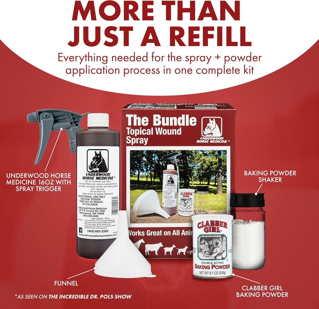 Topical Wound Spray Kit, 16 oz Refill with Trigger Sprayer & Shaker