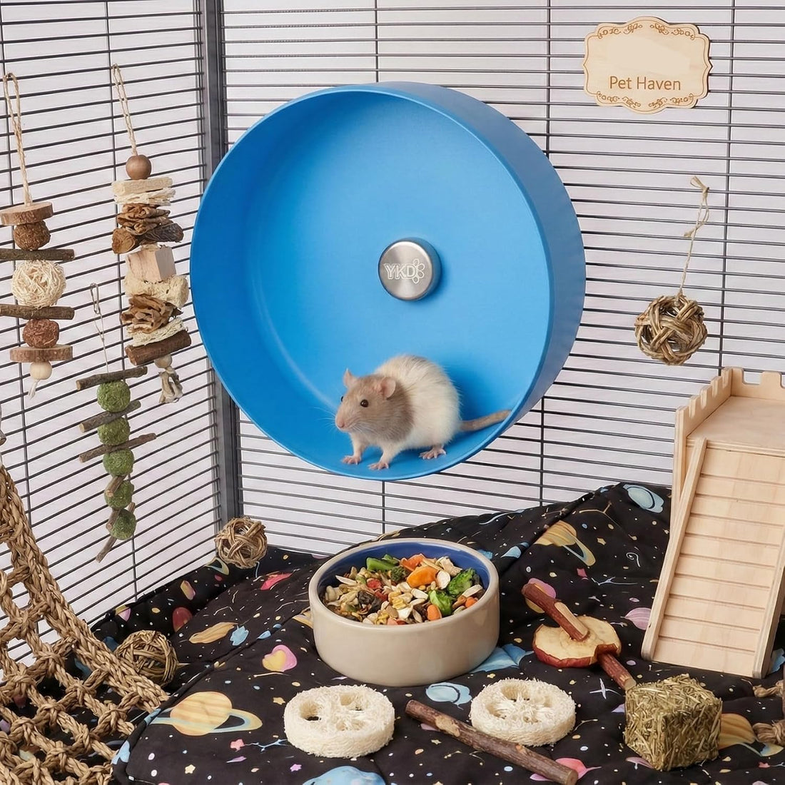 11.8" Aluminum Alloy Silent Rat Exercise Wheel