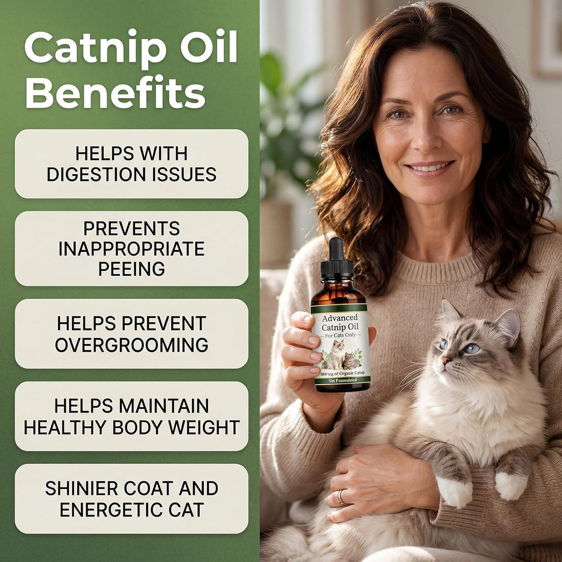 Catnip Oil for Cats, Premium Catnip Essential Oil