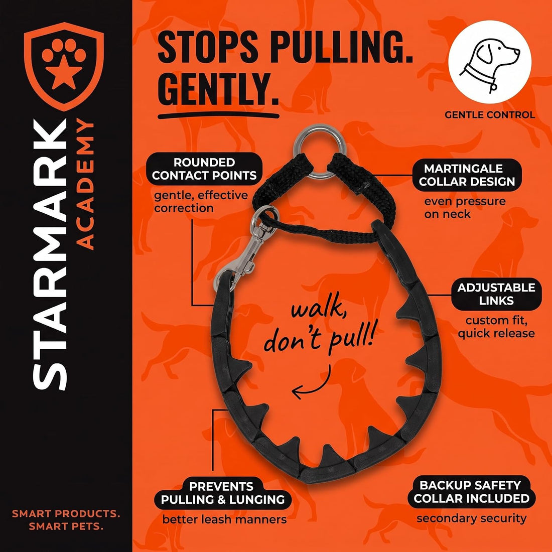 Starmark Pro-Training Dog Collar Small 15-inch, Humane No-Pull