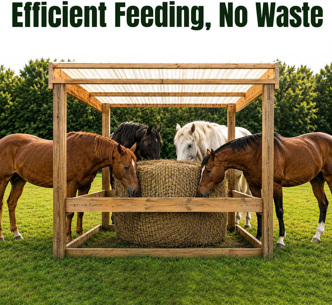 5x5 ft Round Bale Hay Net for Horses & Goats