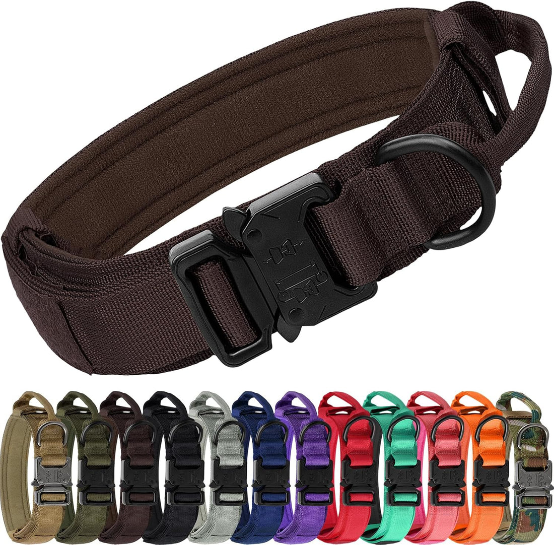 Joytale Tactical Dog Collar for Large Dogs, Traffic Control Handle
