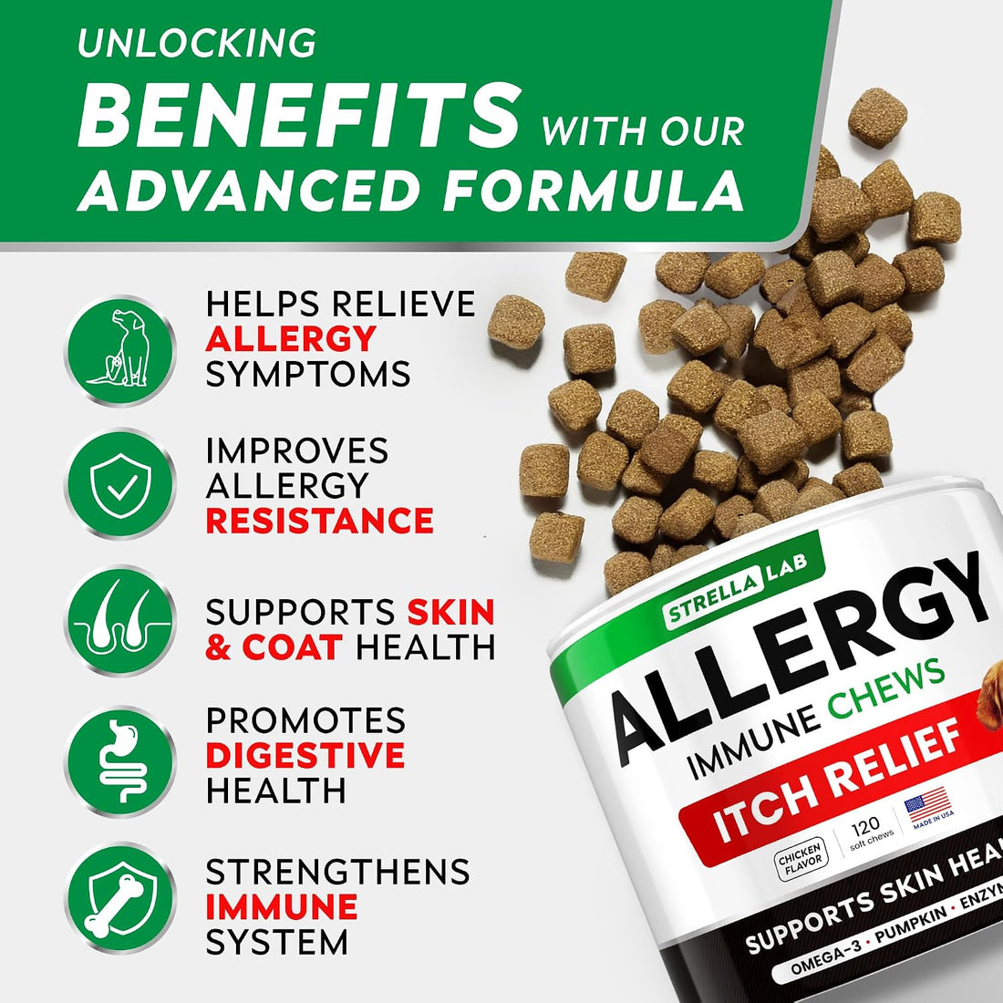 StrellaLab Dog Allergy & Itching Relief