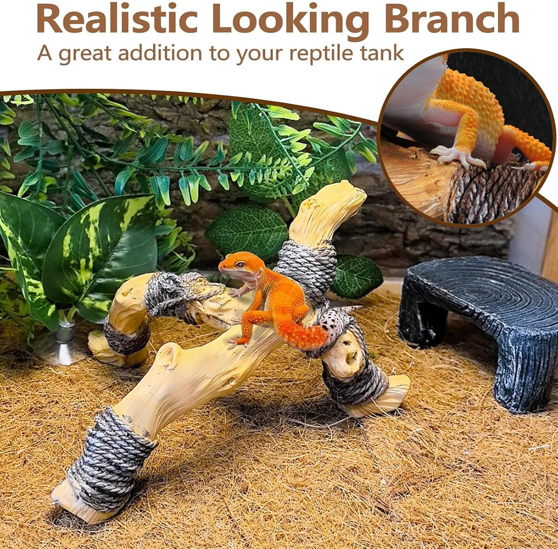 Tfwadmx Snake Climbing Branch,Resin Reptile Enclosure Decor