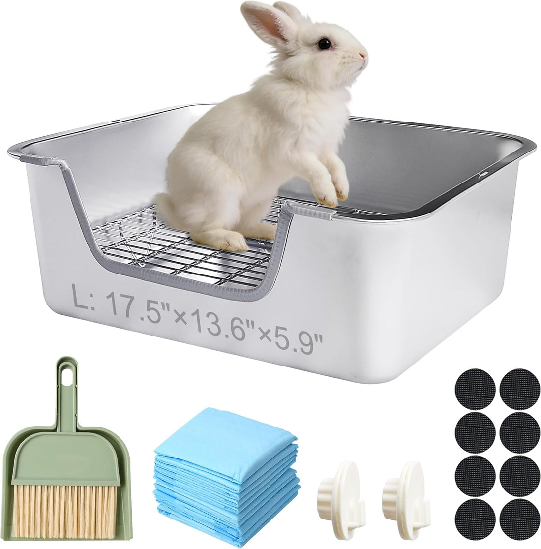 Stainless Steel Rabbit Sifting Litter Box