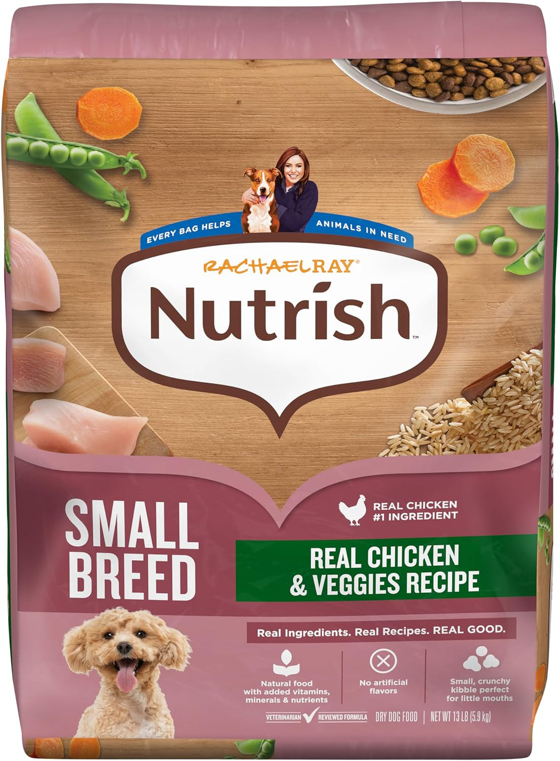 Nutrish Small Breed Dry Dog Food with Chicken, 13 lb. Bag
