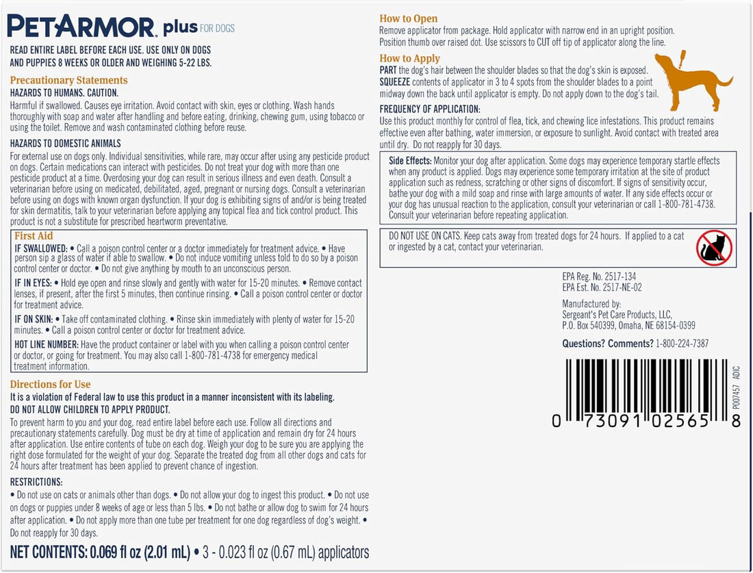 PetArmor Plus Flea and Tick Prevention for Dogs