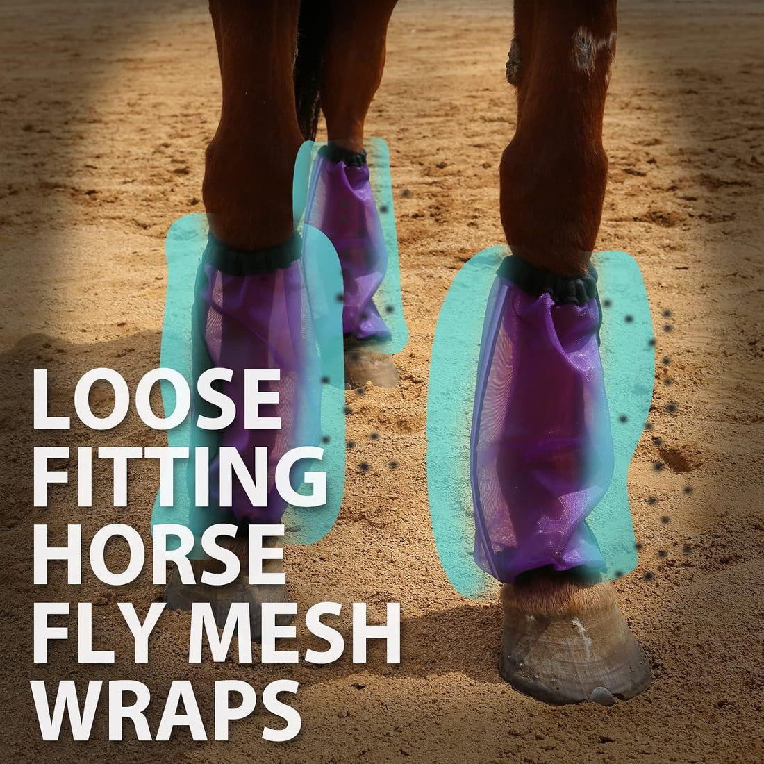 Universal Size Horse Leggings Fine Mesh Horse Fly Boots Greatly