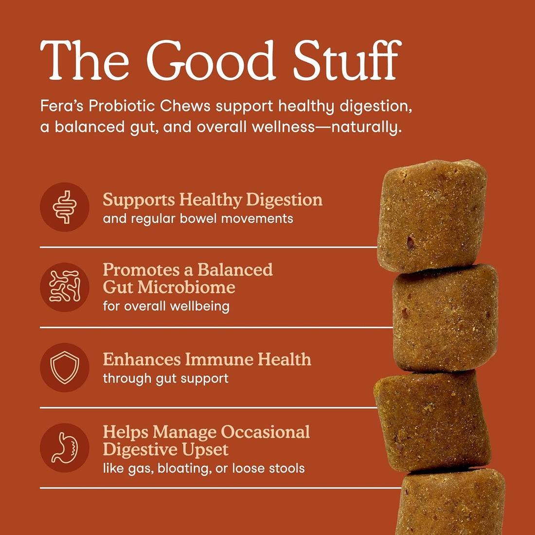 Fera Pets Probiotics for Dogs with Prebiotics and Postbiotics