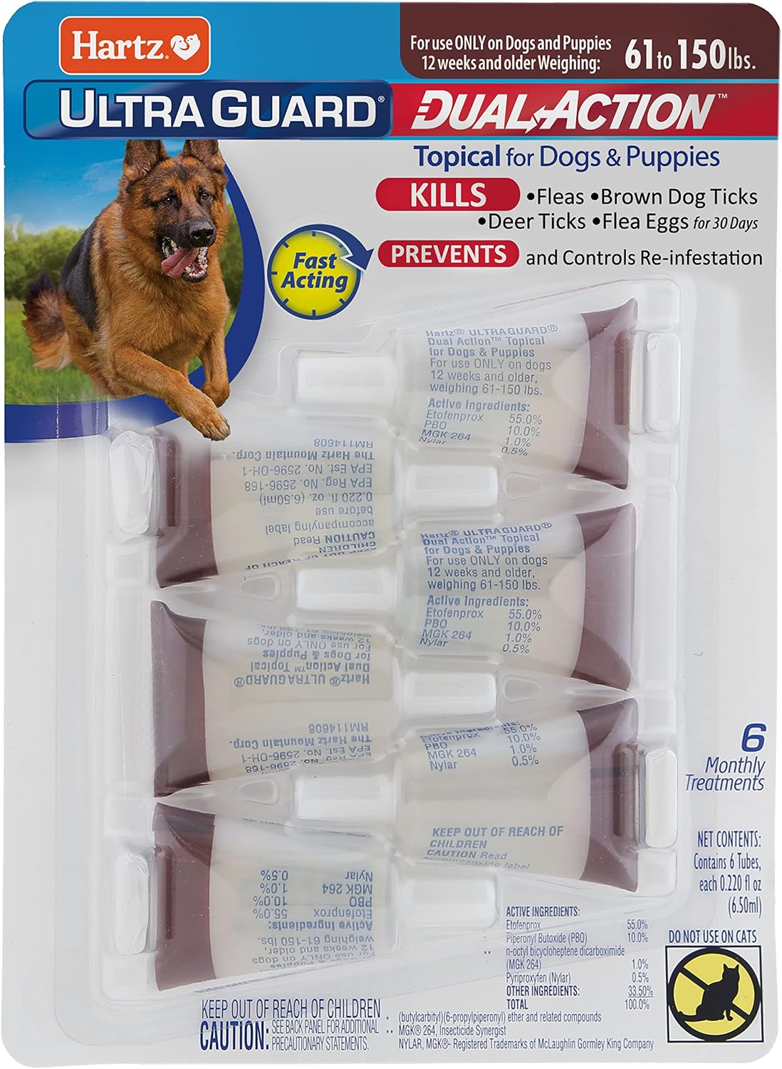 Hartz UltraGuard Dual Action Flea & Tick Topical Dog Treatment