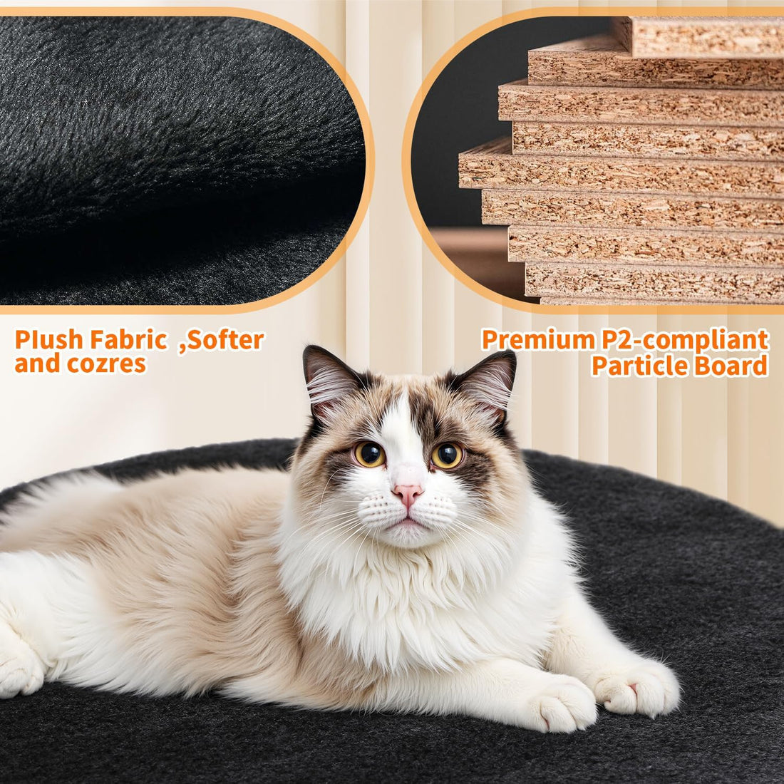 FDW | 54" Cat Tree Tower | Grey | Multi-Level Indoor Activity Center