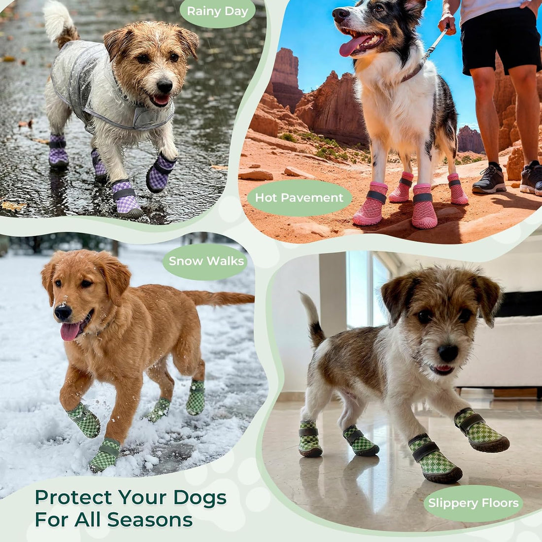 Dog Shoes Breathable Non-Slip Outdoor Booties for Small Medium Dogs
