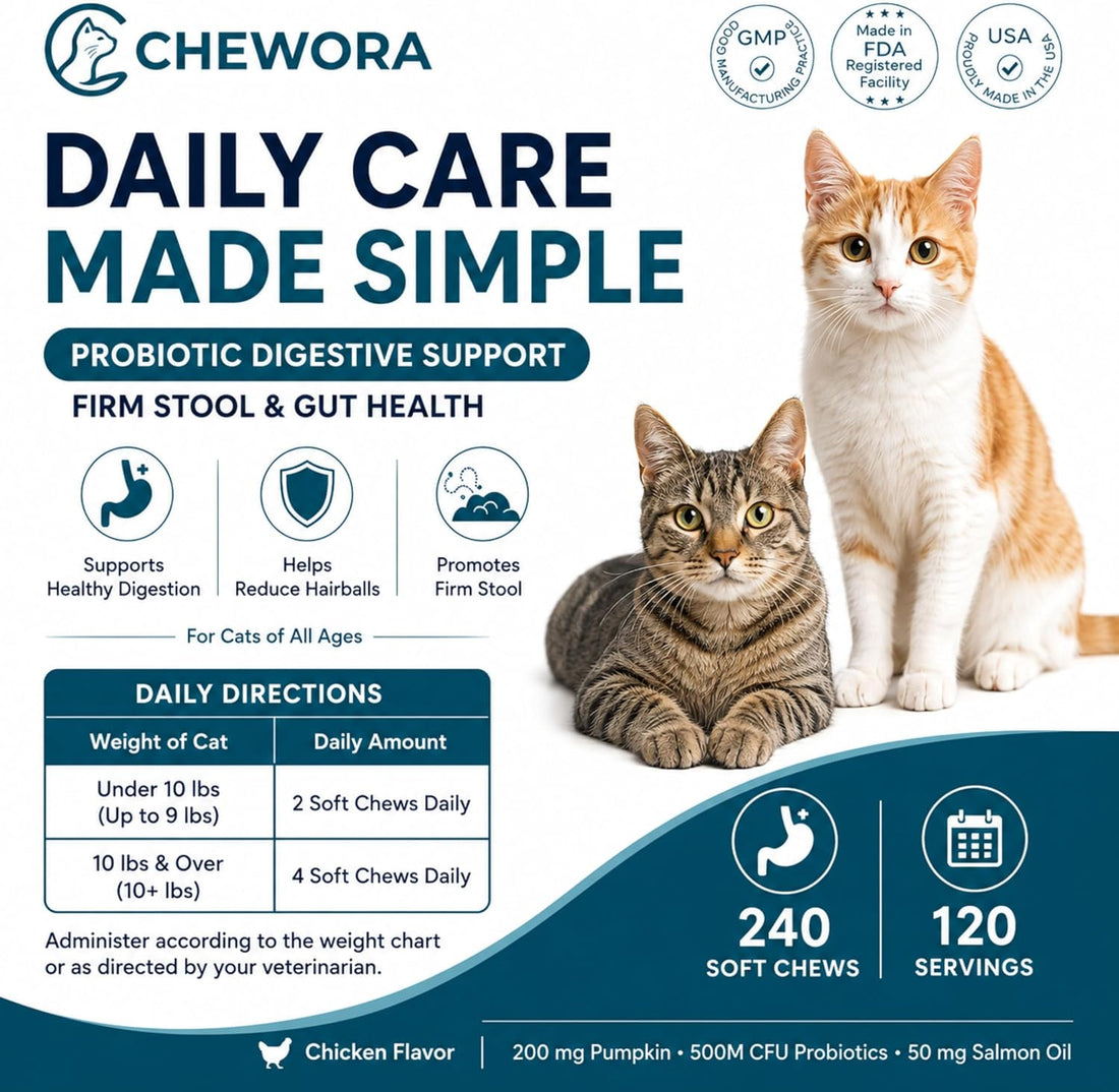 Probiotics for Cats – Digestive Support Chews, 240 Chews
