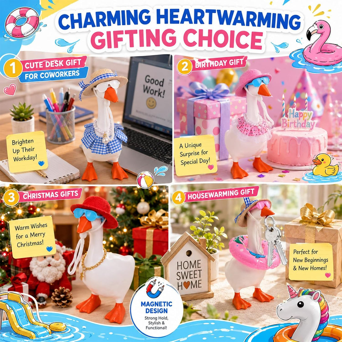 10PCS Mini Desk Outfits Includes 7 Inch Statue Desktop Accessories