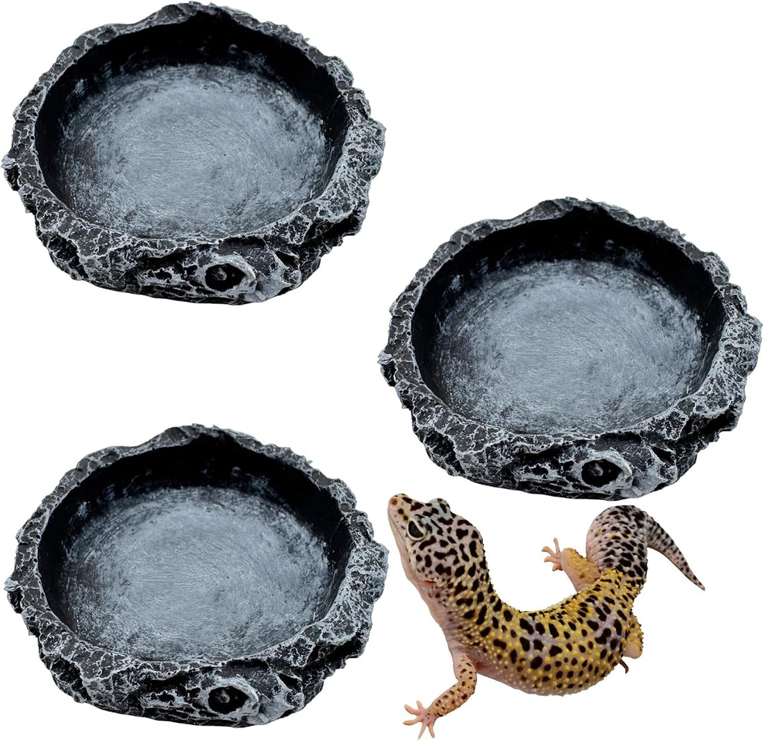 2 Pack Shallow Reptile Food Bowls